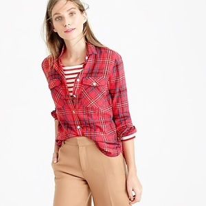 J. Crew Tops - J. Crew Boyfriend Plaid Shirt J. Crew Tops - J. Crew Boyfriend Plaid Shirt